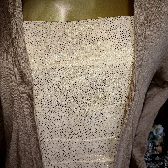 CJ Banks sweater with tiered attached tank - Picture 4 of 13